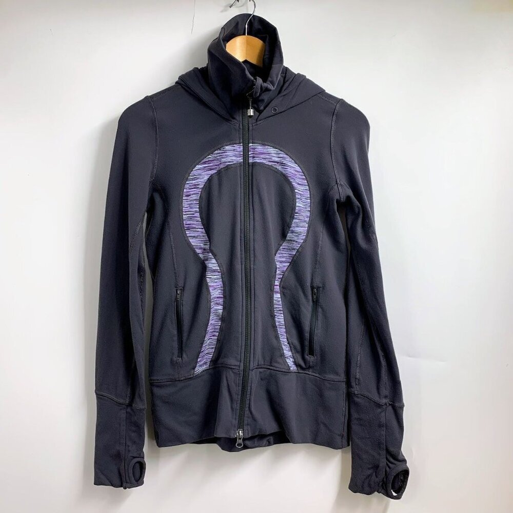 Lululemon Women's In Stride Jacket Full Zip Thumbhole Hoodie Size 6